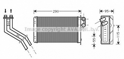 AVA QUALITY COOLING rt6227 -  Теплообменник, отопление салона